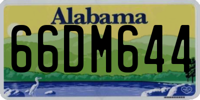 AL license plate 66DM644