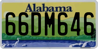 AL license plate 66DM646