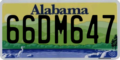 AL license plate 66DM647