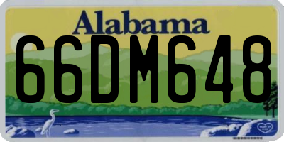 AL license plate 66DM648