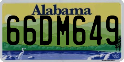 AL license plate 66DM649