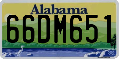 AL license plate 66DM651