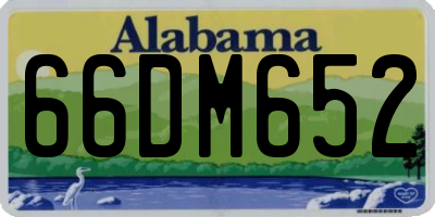 AL license plate 66DM652