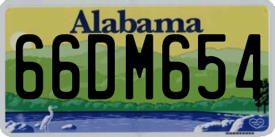 AL license plate 66DM654
