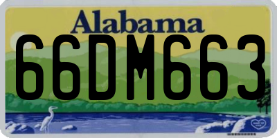 AL license plate 66DM663