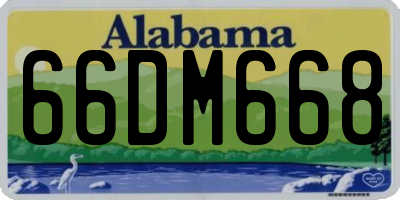AL license plate 66DM668