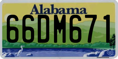 AL license plate 66DM671