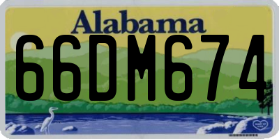 AL license plate 66DM674