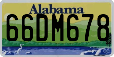 AL license plate 66DM678