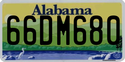 AL license plate 66DM680