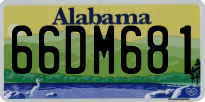 AL license plate 66DM681