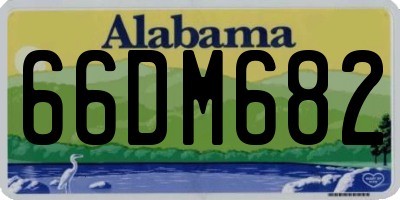 AL license plate 66DM682