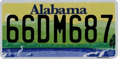 AL license plate 66DM687