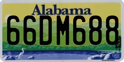 AL license plate 66DM688