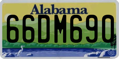 AL license plate 66DM690