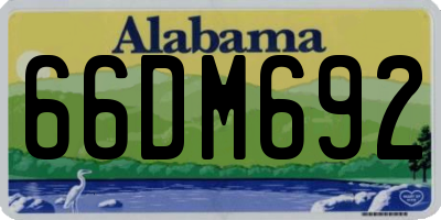 AL license plate 66DM692