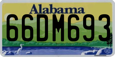 AL license plate 66DM693