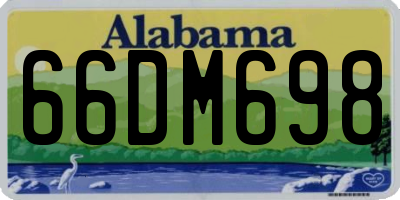 AL license plate 66DM698