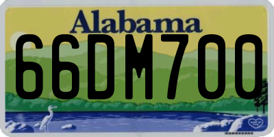 AL license plate 66DM700