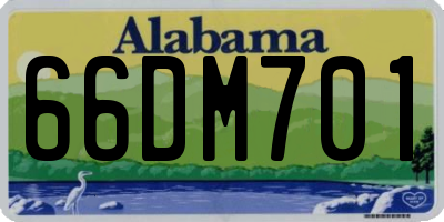 AL license plate 66DM701