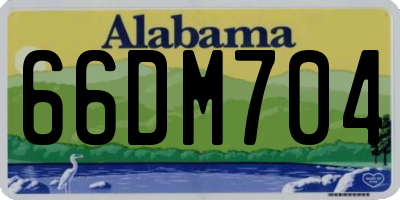 AL license plate 66DM704