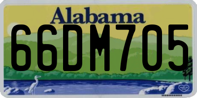AL license plate 66DM705