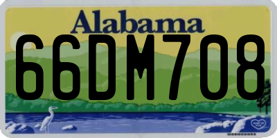 AL license plate 66DM708