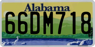 AL license plate 66DM718