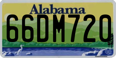 AL license plate 66DM720