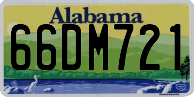 AL license plate 66DM721