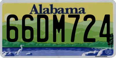AL license plate 66DM724