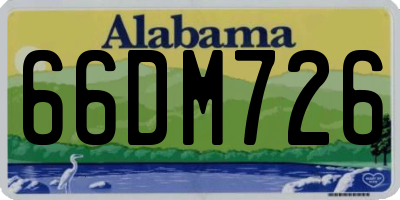AL license plate 66DM726