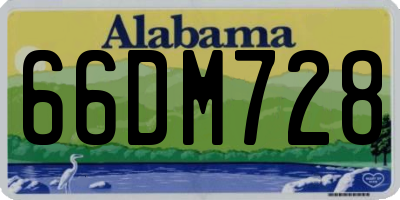 AL license plate 66DM728