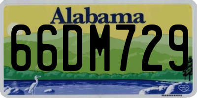 AL license plate 66DM729