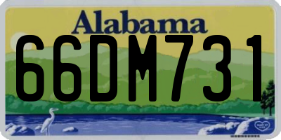 AL license plate 66DM731
