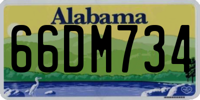 AL license plate 66DM734