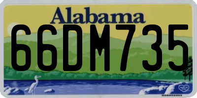 AL license plate 66DM735