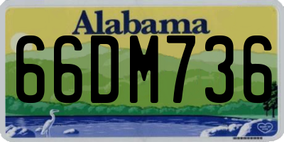 AL license plate 66DM736