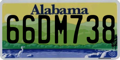 AL license plate 66DM738