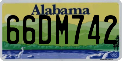 AL license plate 66DM742