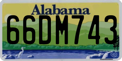 AL license plate 66DM743