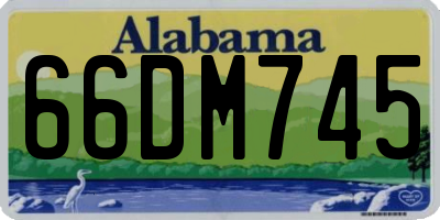 AL license plate 66DM745