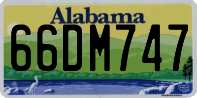 AL license plate 66DM747