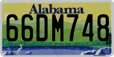 AL license plate 66DM748