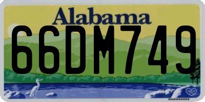 AL license plate 66DM749