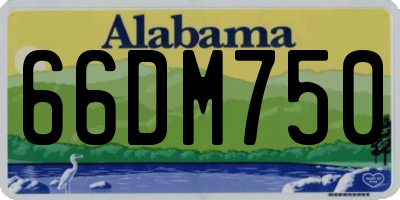 AL license plate 66DM750
