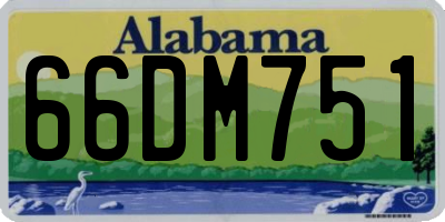 AL license plate 66DM751