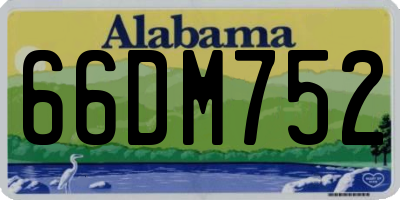 AL license plate 66DM752