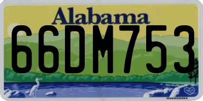 AL license plate 66DM753