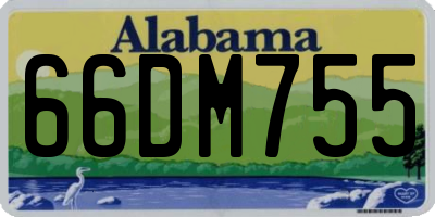 AL license plate 66DM755
